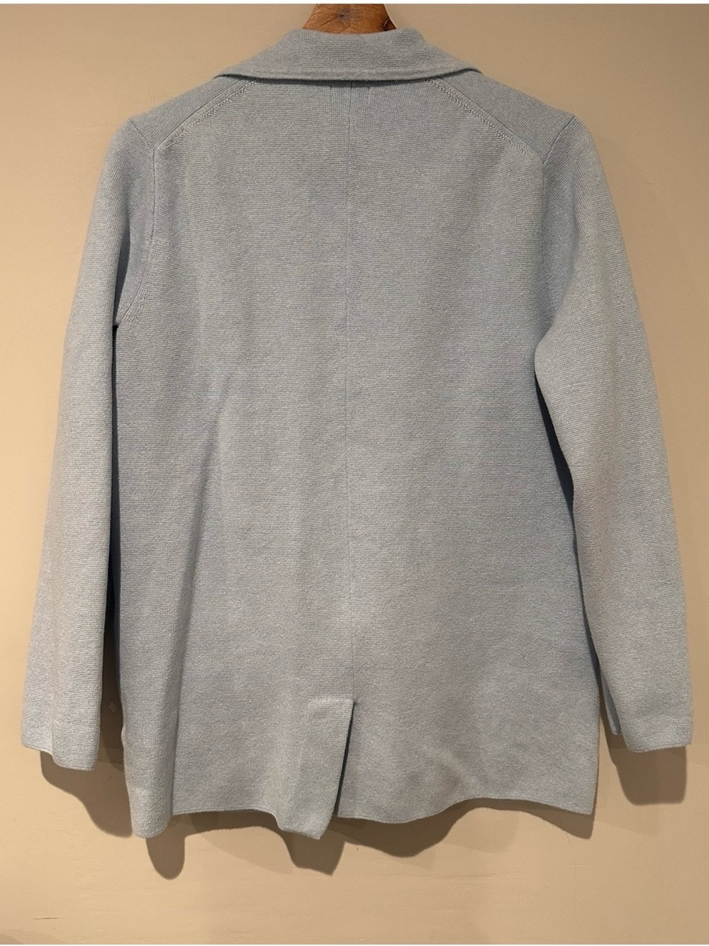 Crew Women’s Sweater Blazer Light Blue 100% Cotton Knit Jacket Size S - Picture 5 of 5